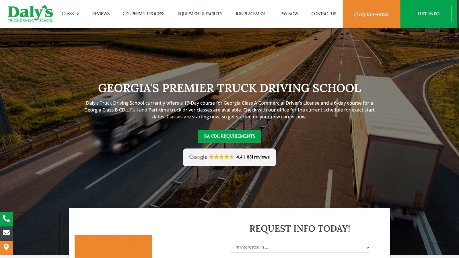 Daly’s Truck Driving School – Buford (Atlanta metro)