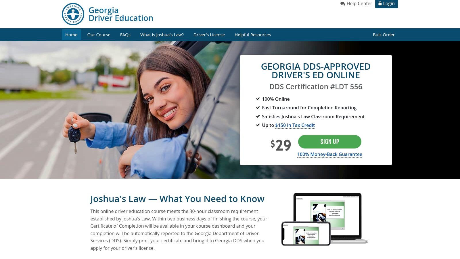 Joshua'sLaw.com, American Safety Council