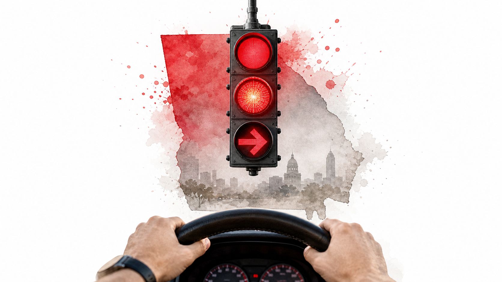What Does a Red Light Mean? a Georgia Driver’s Guide