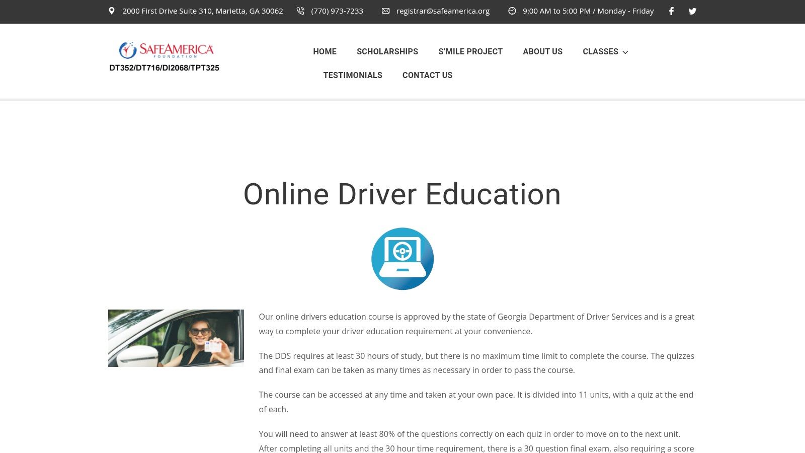 Safe America Foundation, Online Driver Education