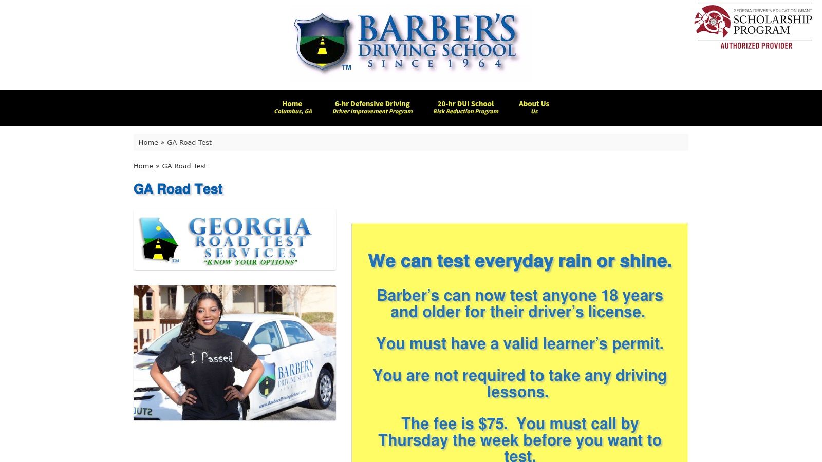 Barber's Driving School